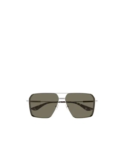 Alexander Mcqueen Full Frame Sunglasses In Silver