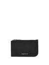 Alexander Mcqueen Full Grain Calf Leather Wallet With Patent Trims In Black