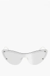Alexander Mcqueen Full-lense Mirror Sunglasses With Studded Detail Grösse Unica