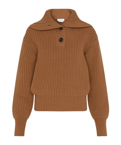 Alexander Mcqueen Funnel Neck Jumper In Beige
