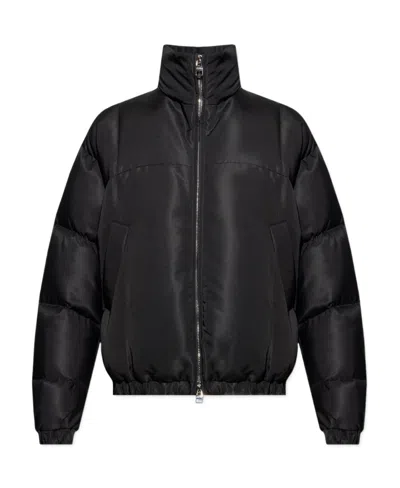 Alexander Mcqueen Funnel-neck Padded Jacket In Black
