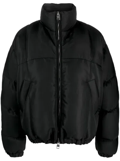 Alexander Mcqueen Funnel-neck Padded Jacket In Black