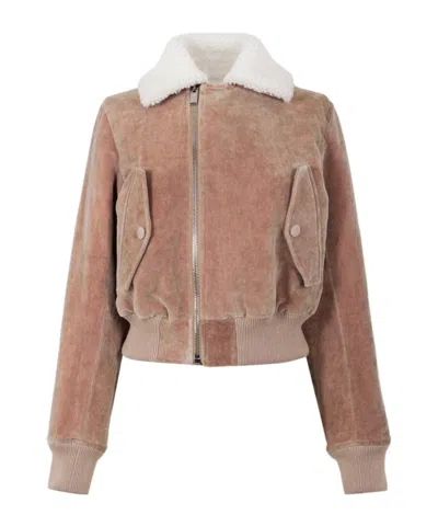 Alexander Mcqueen Fur Hood Alex Coat In Brown
