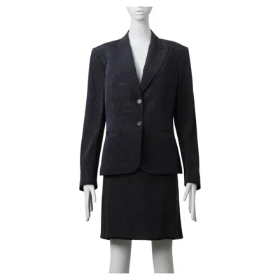Pre-owned Alexander Mcqueen F/w 2001 "what A Merry-go-round" Moiré Suit In Black