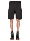 Alexander Mcqueen Gabardine Bermuda In Black