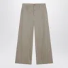Alexander Mcqueen Alexander Mc Queen Beige Cotton Gabardine Chino Pants In Gray
