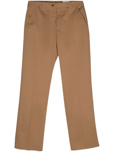 Alexander Mcqueen Gabardine Straight Trousers In Beige