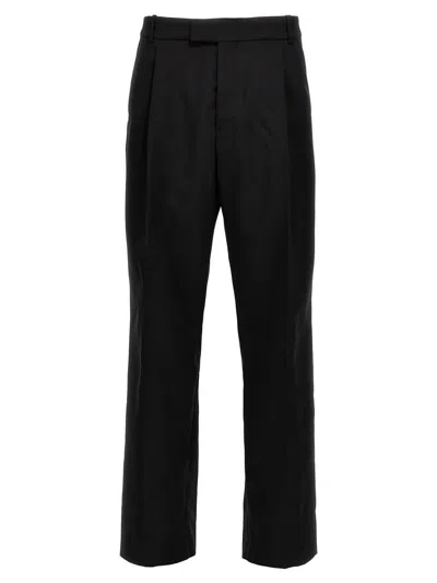 Alexander Mcqueen Wool Gabardine Trousers Featuring Pockets In Black
