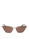 Alexander Mcqueen Geometric Gold Sunglasses With Bold Angular Frame