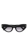 Alexander Mcqueen Cat-eye Frame Sunglasses In Black