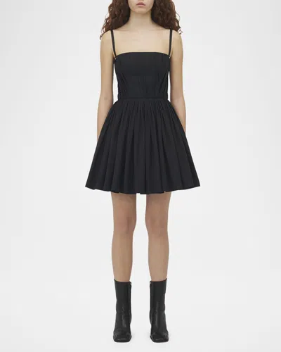 ALEXANDER MCQUEEN GATHERED A-LINE MINI DRESS