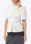 Alexander Mcqueen Gathered Crewneck Blouse