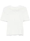 Alexander Mcqueen Gathered Detail T-shirt In White
