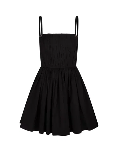 Alexander Mcqueen Curled Mini Dress In Black