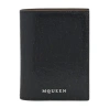 Alexander Mcqueen Genuine Leather Sleek Wallet In Black