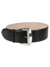 Alexander Mcqueen Geometric Buckle Belt In Black