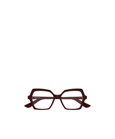 Alexander Mcqueen Geometric Flat Mirror In Burgundy