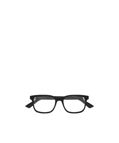 Alexander Mcqueen Geometric Frame Plain Mirror In Black