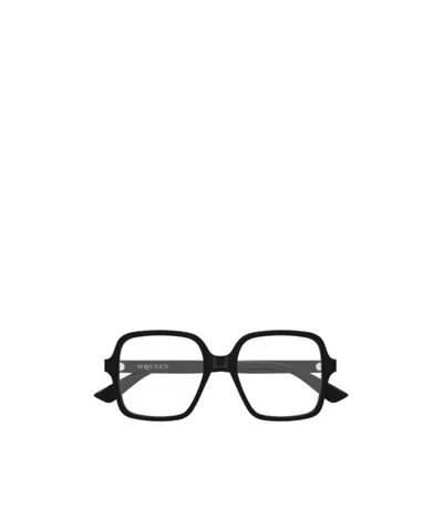 Alexander Mcqueen Geometric Frame Plain Mirror In Black