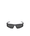 Alexander Mcqueen Geometric Frame Sunglasses In Black