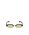 Alexander Mcqueen Geometric Frame Sunglasses In Black