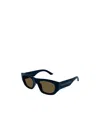 Alexander Mcqueen Geometric-frame Sunglasses In Black