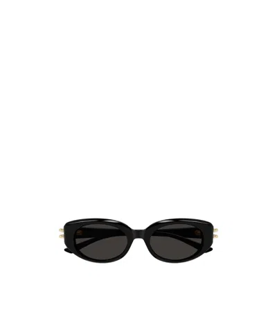 Alexander Mcqueen Geometric Frame Sunglasses In Black
