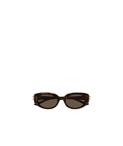 Alexander Mcqueen Geometric Frame Sunglasses In Black