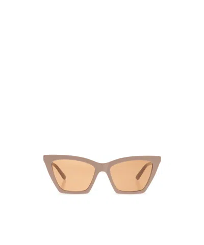 Alexander Mcqueen Geometric Frame Sunglasses In Brown