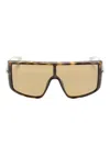 Alexander Mcqueen Geometric-frame Sunglasses In Brown