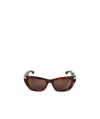Alexander Mcqueen Sunglasses Cat Eye Tortoiseshell Pattern In Brown