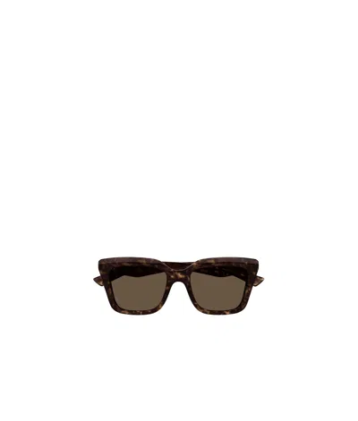 Alexander Mcqueen Eyewear Square Frame Sunglasses In Brown