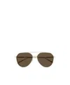 Alexander Mcqueen Geometric Frame Sunglasses In Brown