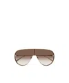 Alexander Mcqueen Geometric Frame Sunglasses In Brown