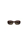 Alexander Mcqueen Eyewear Oval Frame Sunglasses In Brown