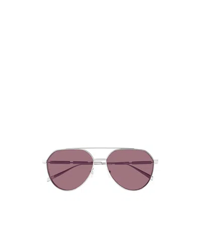 Alexander Mcqueen Geometric Frame Sunglasses In Brown