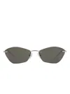 Alexander Mcqueen Geometric-frame Sunglasses In Gray