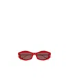 Alexander Mcqueen Am0482s Two-tone Rectangle Acetate Sunglasses In Red