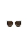 Alexander Mcqueen Eyewear Square Frame Sunglasses In White