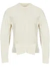 Alexander Mcqueen Cream White Geometric-pattern Sweater In Neutrals