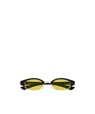Alexander Mcqueen Geometric Sunglasses In Green