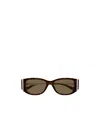 Alexander Mcqueen Geometric Sunglasses In Brown