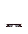 Alexander Mcqueen Geometric Sunglasses In Burgundy