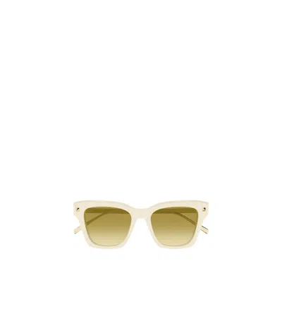 Alexander Mcqueen Geometric Sunglasses In White