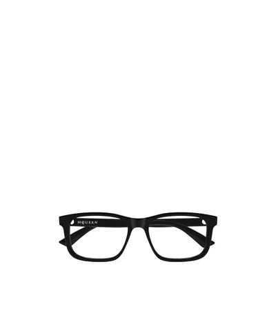Alexander Mcqueen Geometrically Framed Flat Mirror In Black