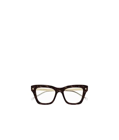 Alexander Mcqueen Geometrically Framed Flat Mirror In Havana