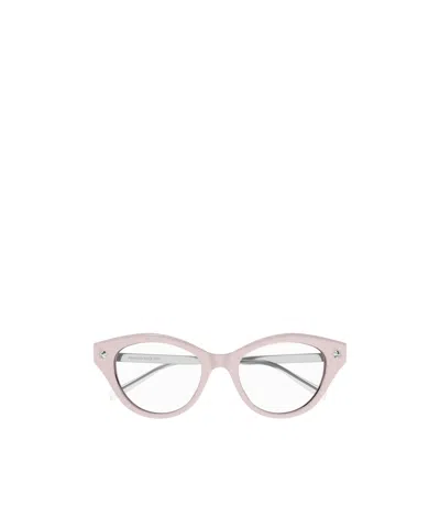 Alexander Mcqueen Geometrically Framed Flat Mirror In Pink