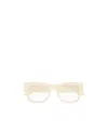 Alexander Mcqueen Geometrically Framed Flat Mirror In Solid-ivory