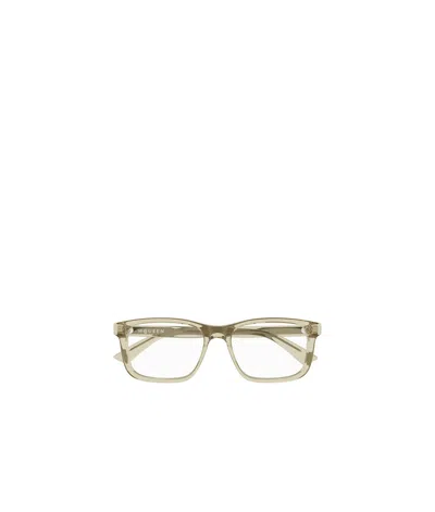 Alexander Mcqueen Geometrically Framed Flat Mirror In Yellow