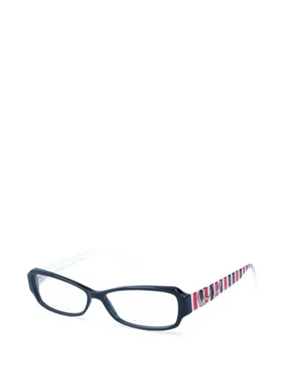 Alexander Mcqueen Geometric-frame Glasses In Burgundy